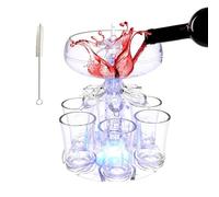 Frfik Distributeur de shots d'alcool, distributeur de shots pour alcool | Tasses Séparateur de Liquide | Distributeur de liquide réglable à 6 coups, verseur d'alcool, distributeur de de Bar