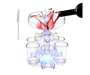 Frfik Distributeur de shots d'alcool, distributeur de shots pour alcool | Tasses Séparateur de Liquide | Distributeur de liquide réglable à 6 coups, verseur d'alcool, distributeur de de Bar