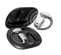 Frfik Écouteurs de traduction - 9,4 cm - ABS - Traducteur vocal en temps réel - 144 langues - Dispositif de traduction bidirectionnelle - Écouteurs de fitness avec indicateur de batterie pour musique