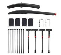 Frfik Garde-Boue pour Vélo De Montagne,Tige D'Extension Réglable Accessoires De Sécurité | Kit de Garde-Boue pour Vélo | pour Déplacement Urbain VTT Temps Pluvieux Terrains Boueux Cyclisme en