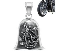 Frfik Guard, ian be,ll For Motorbikes - Angel, n Riding | Cloche avec chaîne | Breloque pour motard, cadeau de protection Gremlin, Road Spirit To, Ken, Ride Safe pour sac de