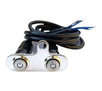 Frfik Interrupteur d'éclairage de guidon de moto | Bouton de contrôle de phare arrière | Accessoire de régulateur de lumière de conduite multifonction pour débutants et professionnels