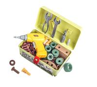 Frfik Jeu de forage - Mallette à outils pour d'âge préscolaire - Pour filles et tout-petits - Pour Noël, anniversaire, fête et atelier