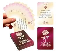 Frfik Jeux de société pour les nuits amoureuses et romantiques - 50 cartes avec des idées intimes interactives romantiques, jeux de cartes pour des questions de conversation profondes pour les couples