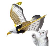 Frfik Jouet pour Chat Oiseau Volant Électrique | Oiseau Automatique Suspendu avec Son Et Lumière | Simulation Suspendu pour Intérieur Stimulant | Jeu Stimulant Anti Ennui Chasse Saut