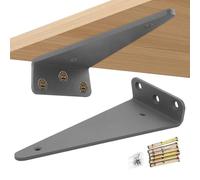 Frfik Lot de 2 supports d'étagère flottants en métal en forme de L - Supports d'étagères en bois, matériel d'étagère, supports d'étagère murale avec vis pour étagères en bois
