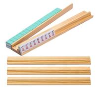 Frfik Mahjong : Pousse-tuiles et râteliers | Ensemble Moderne Portable 4 pièces - Supports de Mahjong de Voyage pour Table - pour Camping extérieur, Pique-Nique, soirée Jeu, Club, Pratique,
