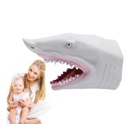 Frfik Marionnette saure, marionnette requin,Dessin animé requin crocodile animal jouet marionnettes à main - Jeu de rôle en caoutchouc souple, marionnette à tête de, à main pour raconter des