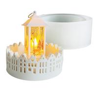 Frfik Moule Maison En Silicone - Moule À Maison Lumineuse Led - Accessoire Artisanal Anti-Adhésif pour Fabrication de Bougies Décoration Savon,Artisanat Intérieur Cuisine