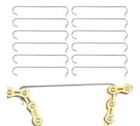 Frfik Outil Chaîne Vélo 12pcs | Crochets Acier Inoxydable Réparation | Kit Maintenance Portable Chaîne Vélo Montagne Route | Accessoire Compact Durable pour Cyclistes Garage Extérieur