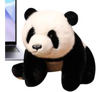 Frfik Panda - Peluche panda douillette - Jouet en peluche pour décoration de table - Pour femmes, hommes, adultes, salon, chambre à coucher et chambre d'enfant