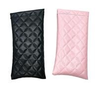Frfik Pochette de lunettes de soleil | 2 pièces en polyuréthane portable et fin | Manchon de lunettes de soleil à presser | Pour adultes, adolescents, étudiants, personnes âgées, maison, bureau