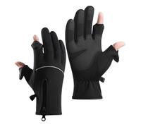 Frfik Polyester Fahrradhandschuhe - Winterhandschuhe, Fingerlose Touchscreen-Schneehandschuhe | Winterhandschuhe mit Samtpolsterung, Wasserdicht, rutschfest, geeignet für Radfahren, Outdoor-Sport