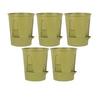 Frfik Pots avec Arrosage par le - 5 Pièces de Pots de avec Soucoupes | Ensemble de Jardinières Modernes pour la Maison,Pour Jardin Intérieur Extérieur Fenêtre et Terrasse