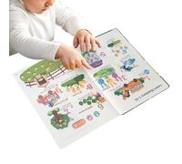 Frfik Premier Livre Sonore de Mots Anglais - Livre Linguistique Interactif - Jouet Éducatif d'apprentissage de Mots Anglais Parlants pour Développement Linguistique Précoce des