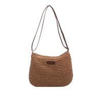 Frfik Sac de paille - Sacs de plage | Sac fourre-tout d'été en paille | Sac à bandoulière d'été de 24 cm pour les voyages en plein air et la plage, c'est une excursion à la plage, un pique-nique ou un