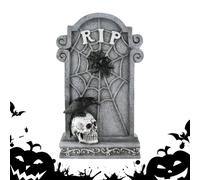 Frfik Stèles d'Halloween | Pierres Tombales d'Halloween RIP | Stèles Miniatures Effrayantes Décoratives pour Jardin Extérieur Fête Clôture Cimetière Artisanat