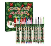 Frfik Stylos Vernis À Ongles,Liner De Peinture À Pointe Fine Imperméable Pour Thème De Noël | Kit De Stylos À Vernis Gel Pour Ongles - Pour Filles, Adultes, Débutants, Toile, Artisanat, Salon, Maison,