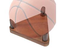 Frfik Support pour ballons, 13,5 cm, support en bois pour football, basket-ball, volley-ball, softball, rangement peu encombrant et présentation décorative pour la maison, le studio, la salle de sport
