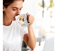 Frfik Tasse En Céramique - 325 ml Tasse En Céramique À Thème Poulet Drôle - Mug À Thé Coq - Pour Le Thé Le Café L'Anniversaire Les Femmes Les Hommes Et Les