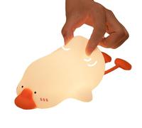 Frfik Veilleuse Mignonne - Silicone Souple À Thème De Canard,Lampe de Nuit Tactile pour Chambre d'Enfant | Réglable, Dimmable et Rechargeable par USB pour Salon, Bureau, Dortoir, Zone de Sommeil,