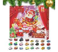 Frfik Voiture à Recul Compte à Rebours,24 Jours Petit Ensemble Interactif de Voitures et Camions - Jeu De Véhicules Pour Et Tout-Petits Pendant L'Avent - pour Amis Filles Adolescents Fils