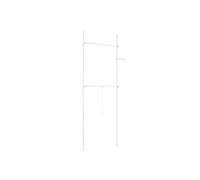 SoBuy FRG109-II-W Cintre télescopique au sol, support à vêtements robuste avec tringles, armoire ouverte réglable pour la chambre à coucher, portemanteau blanc Blanc