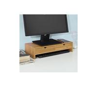 SoBuy Support d'écran bambou avec 2 tiroirs FRG198-N