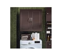 FRG231-BR Meuble Haut Armoire de Toilettes Salle de Bain Suspendue Placard Commode Murale - 2 Portes - Marron