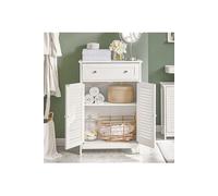 FRG238-W Meuble Bas de Salle de Bain Armoire Toilette Buffet Commode