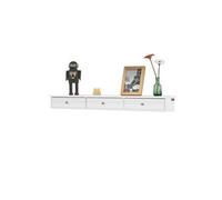 SoBuy® FRG43-L-W Étagère Murale 3 Tiroirs Armoire à Clés Porte-clés Meuble dEntrée de Rangement L93cm x P15cm x H10cm - Blanc Blanc