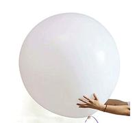 Frgasgds Ballon Géant Gonflable 6 Pcs Multicolore 90cm, Latex 36 Pouces, Super Grand pour Mariage, Anniversaire, Baptême, Bébé Douche, Enfants Fête Festival (White)