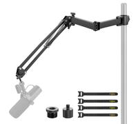 Frgyee Bras de microphone supplémentaire pour support de microphone, bras de microphone supplémentaire pour Shure SM7B Blue Yeti HyperX QuadCast S et plus encore