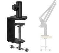 Frgyee Pince de montage de table robuste, pince de bureau en métal pour pied de microphone, bras de perche de micro, pince de montage en C avec vis réglable, s'adapte à une épaisseur de bureau jusqu'à