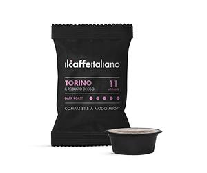 FRHOME - 100 Capsules de café compatibles Lavazza A modo mio - Café Mélange Torino intensité 11 - Il Caffè Italiano