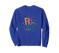 Fri-Nally Celebration School's Out Plaisir d'été Sweatshirt, Unisexe pour Adultes, Bleu Royal, S