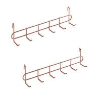 FRIADE Lot de 2 crochets pour grille murale, crochets de suspension pour rangement et affichage de grille murale, dimensions 10,7 x 2,8 x 1,8 cm rose gold