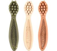 Flamingo Veggie Brosse À Dents 12,5CM 4PCS Mix Display