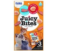 Friandise pour chat Inaba Churu Juicy Bites Fish & Clam Flavor Or