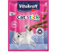 Friandise pour chat - VITAKRAFT - Stick mini Carrelet - Oméga-3 - 80% poisson - Sans sucre ajouté