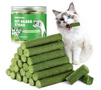Friandises à l'herbe à chat, 100 g de friandises lyophilisées pour chat, bâtonnets à mâcher à l'herbe à chat, pour l'hygiène dentaire et l'élimination des boules de poils, favorisant la digestion