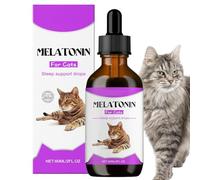 Friandises calmantes pour chat | 60 ml Aide apaisante au voyage pour chat Gouttes sédatives, supplément de soutien du sommeil anti-agression pour le bain, miauler, dormir, quotidien, nuit, orage