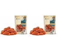 friandises Chat - Hapki Poissons au Saumon & Poulet 50 g - sans Gluten - sans céréales - sans sucres ajoutés (Lot de 2)