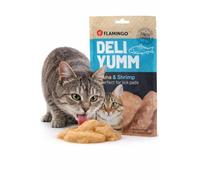 friandises Chat - Tapis de lechage Chat - pâte Snack Thon & crevette - 70 g - sans Gluten et sans sucres ajoutés - à tartiner