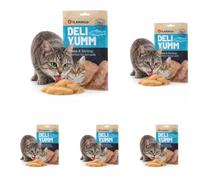 friandises Chat - Tapis de lechage Chat - pâte Snack Thon & crevette - 70 g - sans Gluten et sans sucres ajoutés - à tartiner (Lot de 5)
