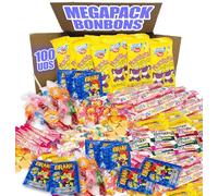 Friandises Chuches pour Anniversaire, Halloween, Piñatas - Cadeaux d'Autocollants - 100 pcs - Assortiment de Bonbons, Bonbons et Chuches
