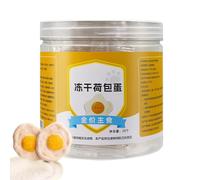 Friandises lyophilisées pour chats, nourriture lyophilisée pour chiens | Friandises pour animaux de compagnie aux œufs lyophilisés | Friandises au jaune d'œuf de dentition pour chat lyophilisé à la ma