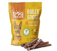 Friandises Naturelles pour Chiens - Bâtonnets de bœuf de qualité supérieure pour Chiens - Nerf de bœuf pour Chiens - Bâtonnets à mâcher pour Chiens - Snacks 100% naturels pour Chiens - 5 pièces