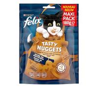 Friandises pour Chat Adulte Poulet Canard Tasty Nuggets Felix - Le Paquet de 180g Lot De 3 - par Lot