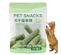 Friandises pour chat - Friandises pour enlever les boules de poils - Bâtons naturels lyophilisés pour le soin des dents et le nettoyage des dents - Stimule l'appétit des chatons d'intérieur et des